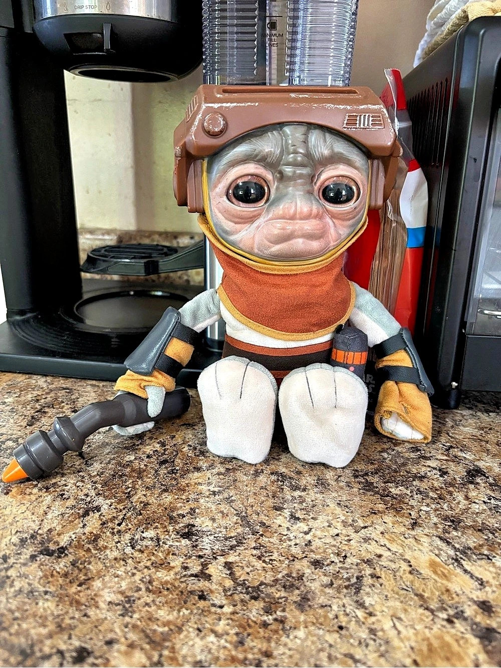 Mattel Star Wars Babu Frik Talking Plush Brown & Orange